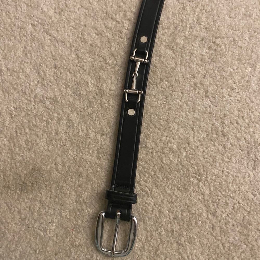 Tory Black Leather Show Belt
